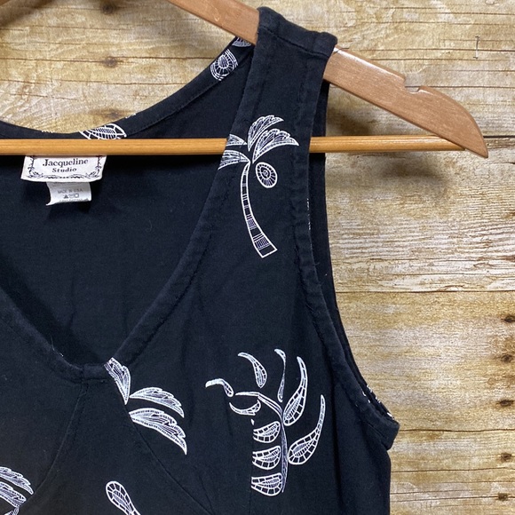 Vintage Jacqueline Studio palm motif shift dress size medium - Picture 7 of 12